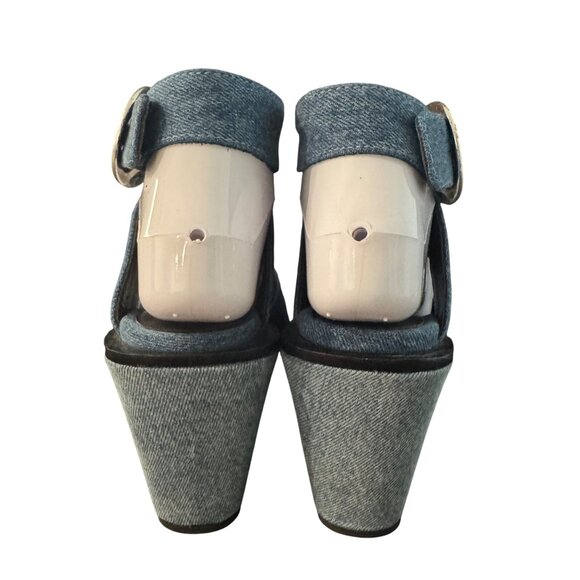 Rag & Bone Women's Santiago Crisscross Blue Denim Wedge Sandal Size 35 WORN ONCE - Picture 5 of 7